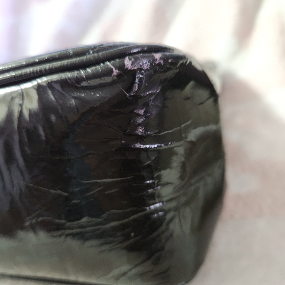 COA Vintage Black Quilted Patent Leather Chanel Tote. - Picture 13 of 16